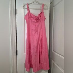 NWOT One Teaspoon Women's Pink Lace-Up Midi Dress Fairy Sz M $158